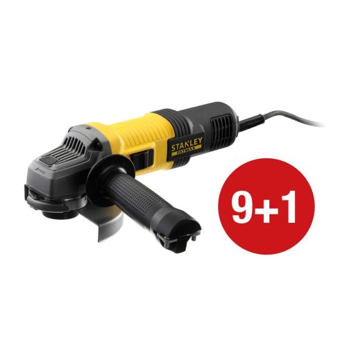 STANLEY FATMAX 850 W 125 mm sarokcsiszoló - 9+1 darabos akció                                         A-FMEG220-QS