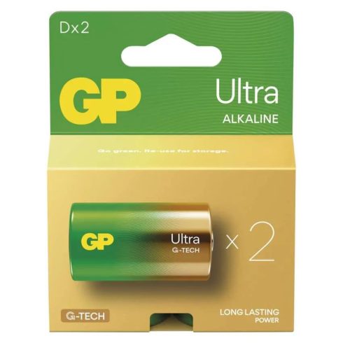 GP elem LR20 D góliát, Ultra Alkáli, 2db/ kis papír doboz                                             B02412