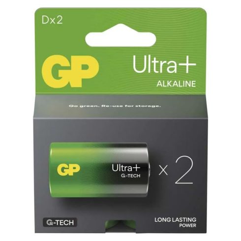 GP elem LR20 D góliát, Ultra Plus Alkáli, 2db/ kis papír doboz                                        B03412