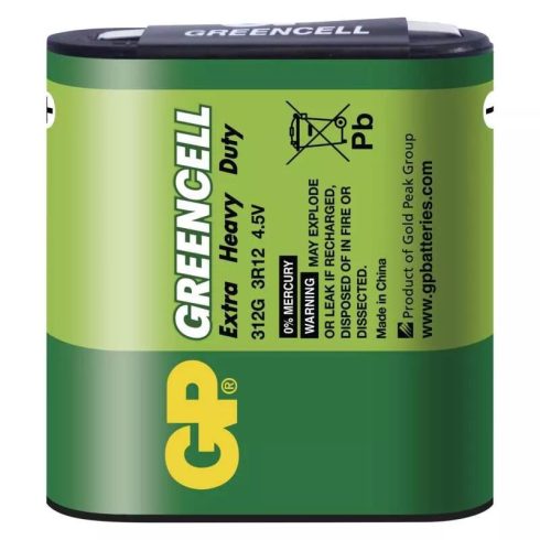 GP elem 3R12 4,5V lapos, Greencell, 1db/fólia                                                         B1260