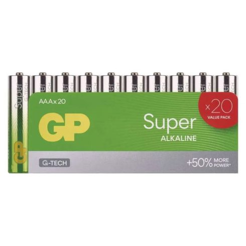 GP elem LR03 AAA mikroceruza, Super Alkáli, 20db/fólia                                                B1310L