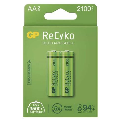 GP elem NiMH HR6 AA ceruza, 2100mAh, ReCyko, 2db                                                      B2121