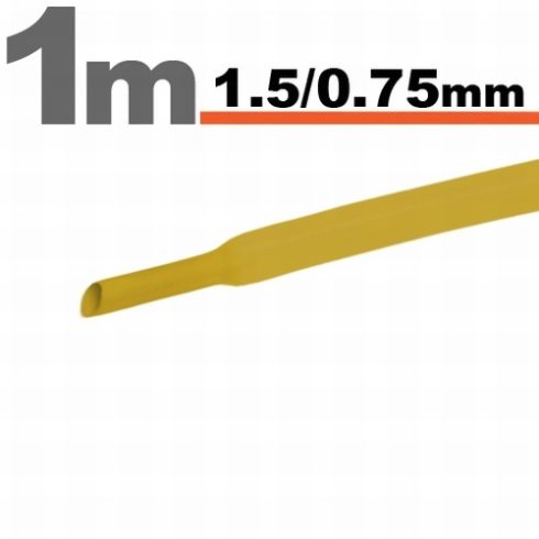 Zsugorcső Sárga - 1,5 / 0,75 mm                                                                       BX11019S