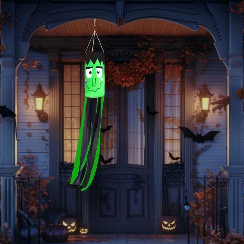 Halloween-i szélzsák dekoráció - Frankenstein - zöld - 122 cm                                         BX56552C