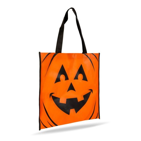 Halloween-i ajándéktáska - tök - 35 x 37 cm - narancssárga                                            BX56562