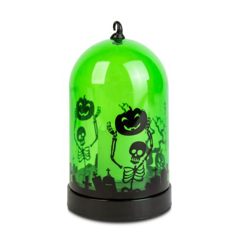 Halloween-i LED dekor - zöld - 3 x AAA - 8 x 12,5 cm                                                  BX56570B