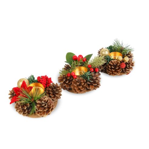 Adventi dekoráció - mécsestartóval - 6 féle - 13 cm                                                   BX58010