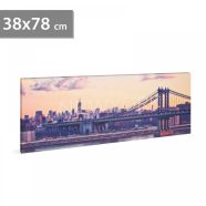   LED-es fali hangulatkép - colNew Yorkcol -  2 x AA, 38 x 78 cm                                        BX58484