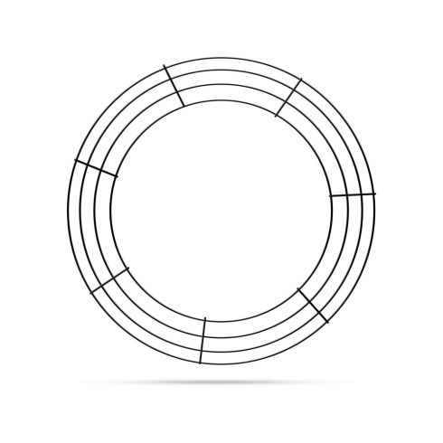 Kreatív koszorúalap - fém - 35 cm                                                                     BX58539B