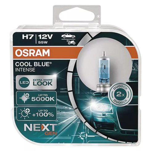 Osram izzó H7 12V/55W, Cool Blue, 2db/műanyag doboz                                                   C2608.4