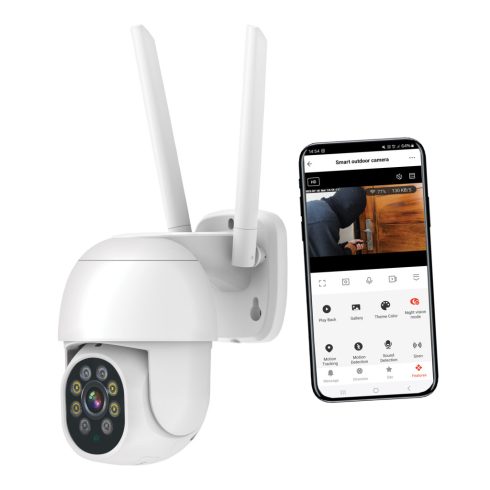 Kültéri WiFi-s kamera, 2K/4MP, IP65, 355°/90°, éjszakai infravörös képalkotás, beépített fényérzékel  CM270-151