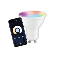   Wifi LED izzó, GU10, 5W, 400 lm, RGB, CCT, 2,4 GHz, IP20                                              CM305-703