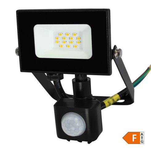 LED reflektor, mozgásérzékelővel, 10W, 800lm, 6500K, IP44, fekete                                     CM307-301