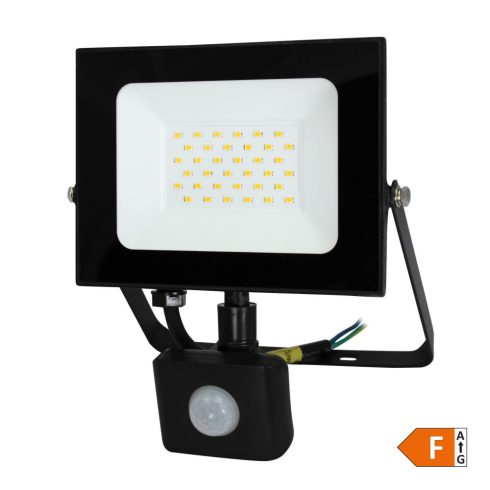 LED reflektor, mozgásérzékelővel, 30W, 2550lm, 6500K, IP44, fekete                                    CM307-303