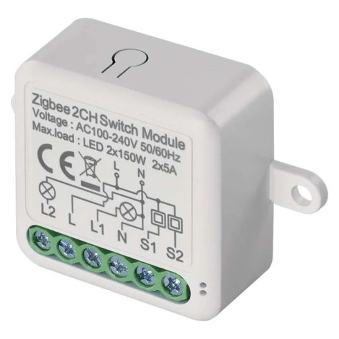 GoSmart kapcsolómodul IP-2102SZ, ZigBee, 2 csatornás                                                  H5102