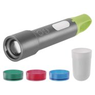   LED tölthető fém zseblámpa 600lm, 1200mAh, multi color                                                P3118