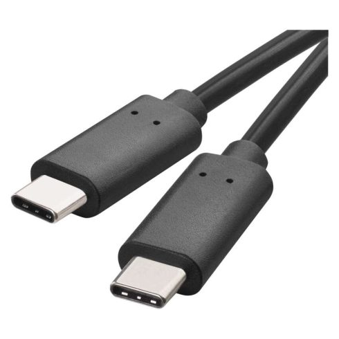 Töltő- és adatkábel 2.0 USB-C/USB-C, 1 m, fekete                                                      SM7028BL