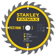   STANLEY FATMAX körfűrészlap TCT átmérő 165 x 15,8 mm, 24 fog                                          STA15325-XJ