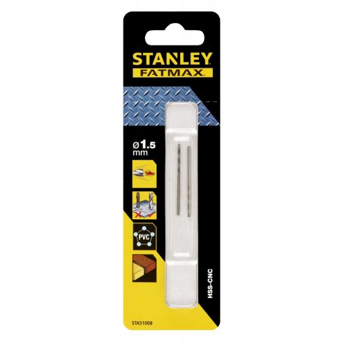 STANLEY FATMAX HSS-CNC fémfúró átmérő 1,5 x 40/18 mm                                                  STA51008-QZ