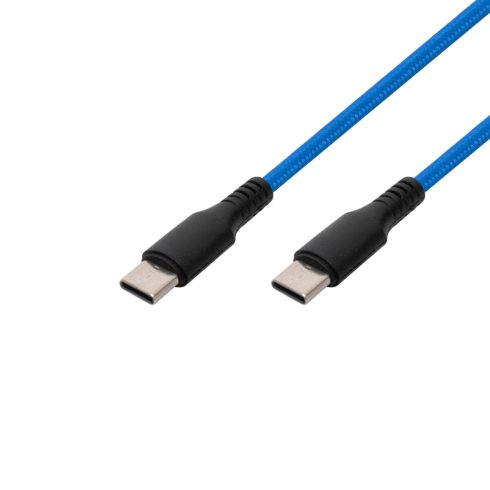 USB C-USB C töltőkábel, 2.1A, 1m, kék                                                                 USBCC1