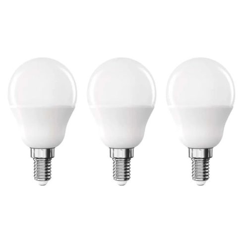 LED izzó mini gömb E14 4,2W(40W) 470lm WW (3 db)                                                      ZQ1E21.3