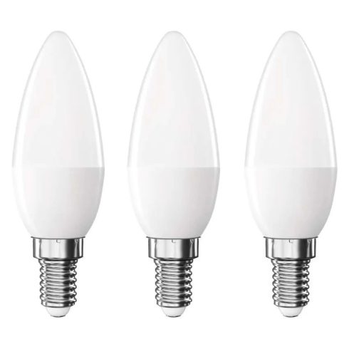 LED izzó gyertya E14 4,2W(40W) 470lm WW (3 db)                                                        ZQ3E21.3