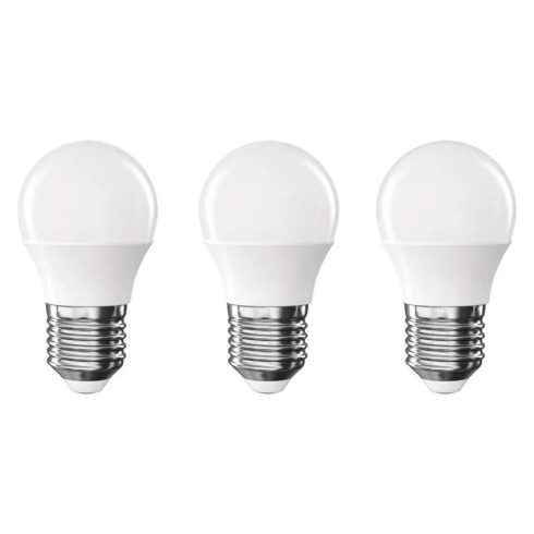 LED izzó mini gömb E27 4,2W(40W) 470lm WW (3 db)                                                      ZQ6E21.3