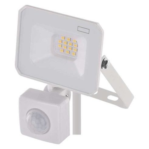 Mozgásérzékelős LED reflektor, 10W, 1000lm, IP44, PIR, NW, SIMPO, fehér                               ZS2313W