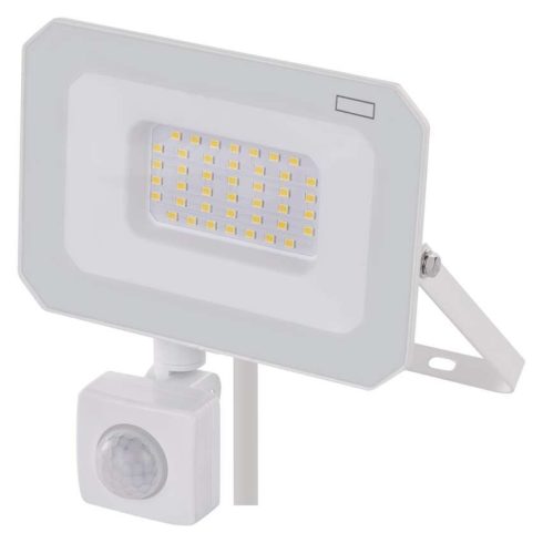 Mozgásérzékelős LED reflektor, 30W, 3000lm, IP44, PIR, NW, SIMPO, fehér                               ZS2333W