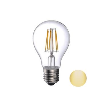 LED E27 filament melegfehér